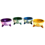 Two Part Oil Buddah Burner - 4 Assorted Colours  oil-burners ,soapstone-buddha-range
