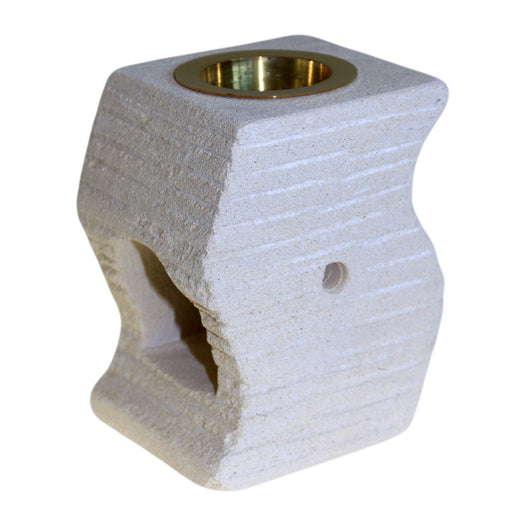Stone Oil Burner - Stepped Wave sandstone-oil-burners