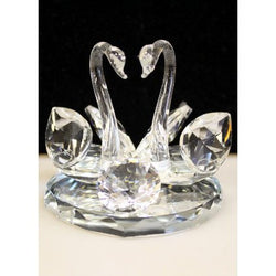 Crystal Swans with Diamond Lrg mother-s-day ,crystal-figures ,valentine-s-day