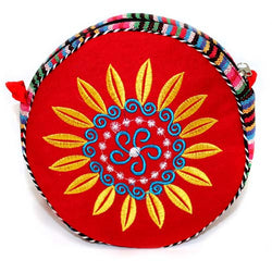 Tibetan Wheel of Life Bag - Blood Red tibetan-bags