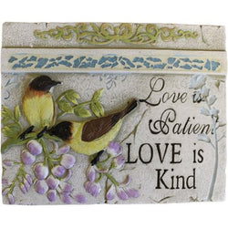 Wise Word Plaque Lrg - Love is Patient wise-words-plaques ,wise-words-plaques