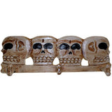 Skull Book Ends (pair) pretty-skulls-punk-wood-items ,halloween