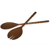 Salad Servers - Racquet Shape - Mahogany wooden-salad-servers ,wooden-salad-servers